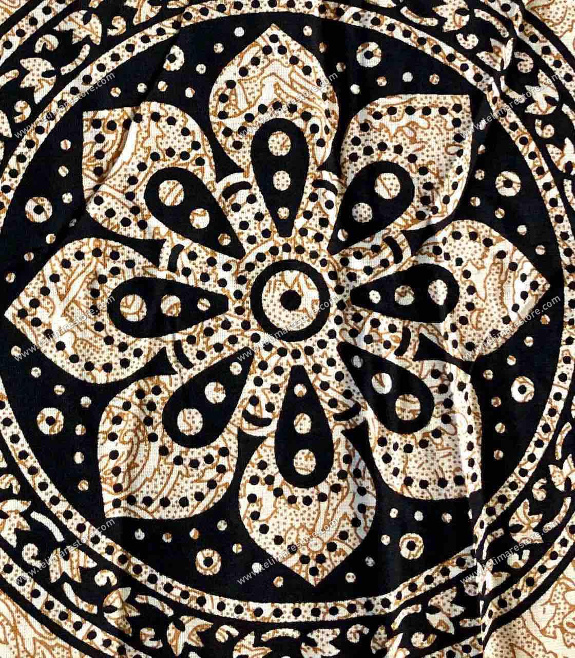 Tessuto Popeline Di Cotone Rosa E Blu Navy Con Stampa Piccoli Elefanti Fioriti 302879