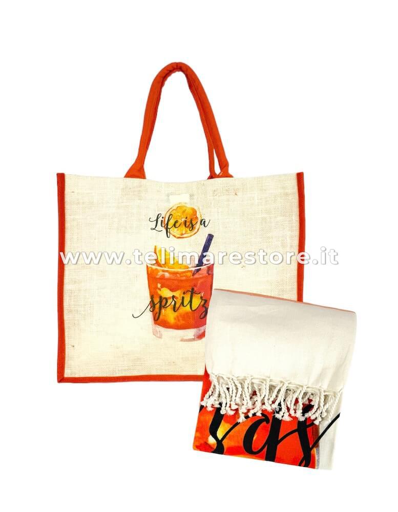 Portamonete In Cotone Draeger - Stampa Frutta Passion, Con Zip E Pompon - Foto 5