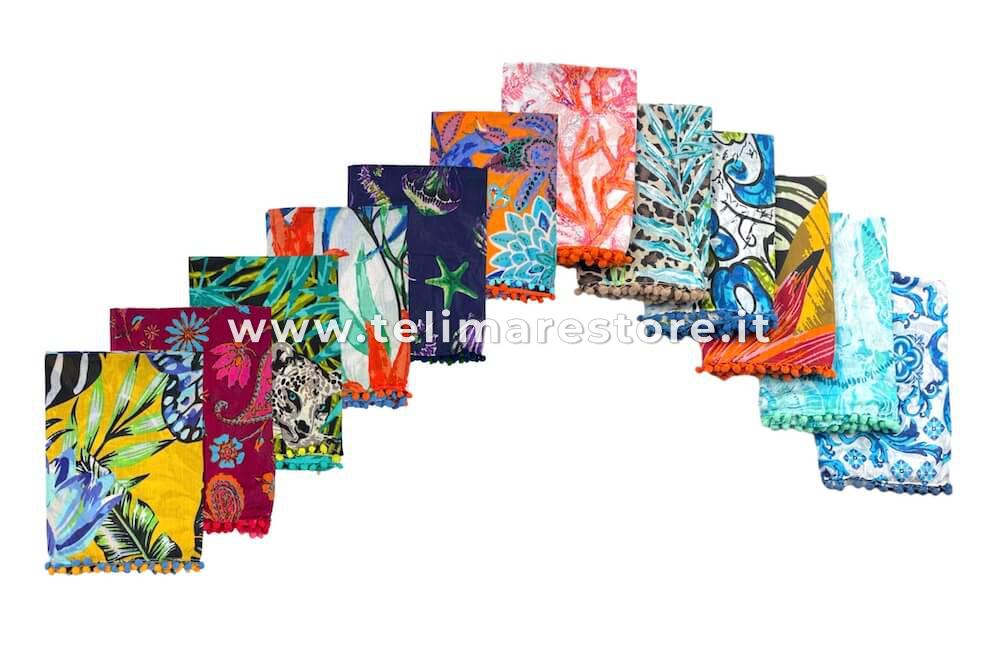 Copri Viso Bandana 100% Cotone Misura 21x21 Pollici Sciarpa In