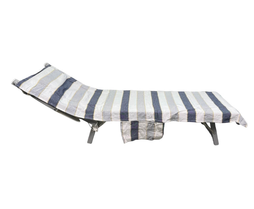 Telo Lettino Fouta Berenice Blu con Lurex 80x200cm Tasche Laterali
