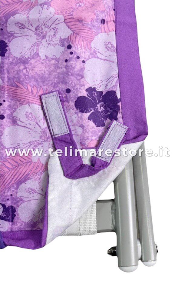 Telo Copri Lettino In Microfibra Con Tasche E Cuscino Gonfiabile - 80x190cm, Fantasia Pesci Blu, Per Mare E Piscina