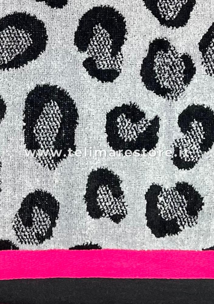 Telo Mare Fantasia Zebra 100% Cotone Spugna, 90x165 Cm – Asciugamano Da Spiaggia Morbido Con Certificazione OEKO-TEX, Incluso Beauty Case Nero
