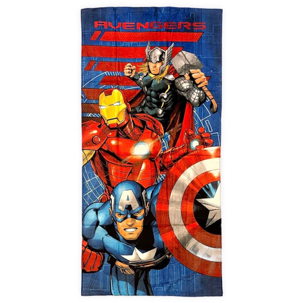 70 x 140 cm in cotone MarvelAvengers motivo: Hulk Iron Man Thor Captain America Asciugamano da bagno per bambini 