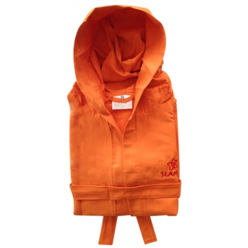 Accappatoio Microfibra Arancio Arancione Bimbo Bimba Bambino Bambina