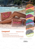 Borsa Mare Media New Leopard Maculato Verde con Zip 100%Cotone 40x30x18cm Borsa Spiaggia