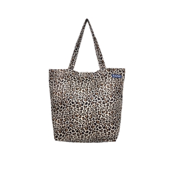 Borsa Mare Okoa Animalier Tortora 50x40x20cm Misto Cotone - Borsa da spiaggia