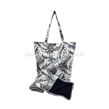Borsa Mare Okoa Tropical Felci 50x40x20cm Misto Cotone - Borsa da spiaggia