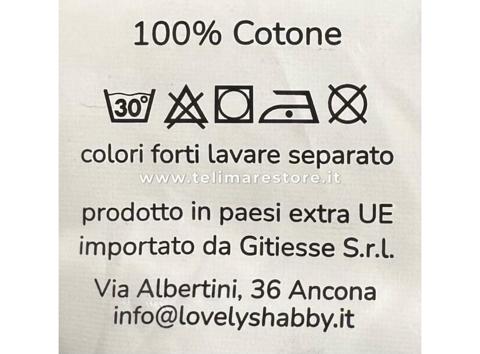 Borsa Mare Verde Petrolio Stampa e Manici Gialli 100% Cotone Canvas Misura 48x38x16cm