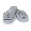 Coppia Ciabatte PonPons Grigio Lovely Shabby