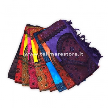 Copritutto Copridivano Grande Poseidon Arancione 100% Cotone 220x240 cm con Frange 