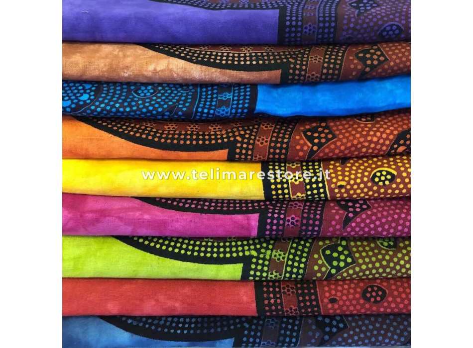 Copritutto Copridivano Grande Poseidon Blu 100% Cotone 220x240 cm con Frange 