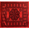 Copritutto Copridivano Grande Poseidon Rosso 100% Cotone 220x240 cm con Frange 