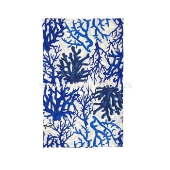 Copritutto Grande Coralli Blu 210x240 cm Copri Divano 100% Cotone Copriletto Estivo 