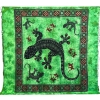 Copritutto Grande Geko Verde Bottiglia 80% Cotone 20% Poloiestere Copri Divano 210x230cm Copriletto con Frange 