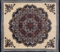 Copritutto Grande Mandala Indiano Sabbiato 210x240cm Batik Orientale Telo Mare 100% Cotone Copri Divano