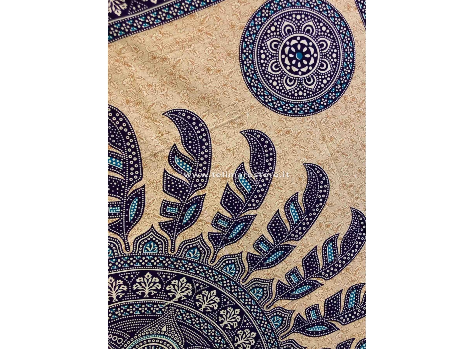 Copritutto Grande Multi Piume Blu Azzurro Sabbiato