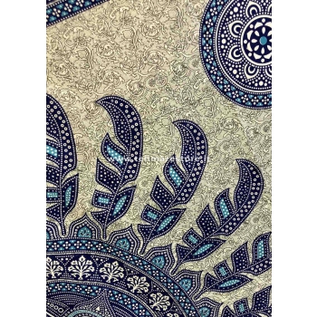 Copritutto Grande Multi Piume Blu Azzurro Sabbiato Grigio 