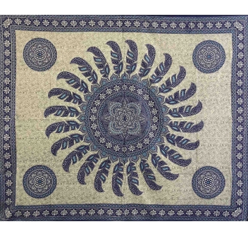 Copritutto Grande Multi Piume Blu Azzurro Sabbiato Grigio 