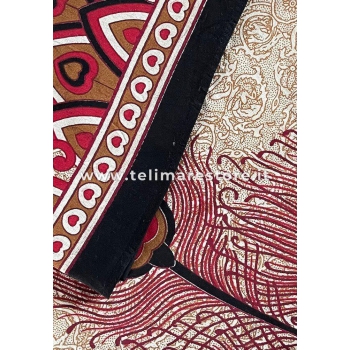 Copritutto Grande Piuma Sabbiato 210x240cm Batik Orientale Telo Mare 100% Cotone Copri Divano