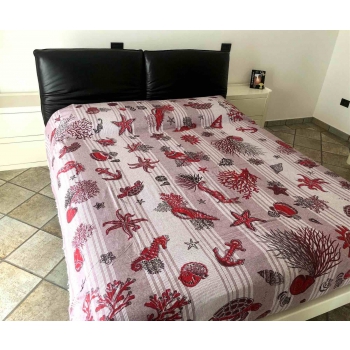 Copritutto Grande Rigato Stampato Kapuca Bordeaux