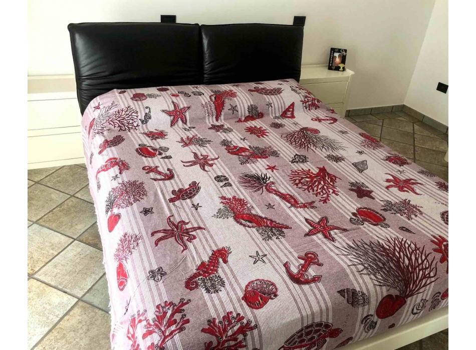 Copritutto Grande Rigato Stampato Kapuca Bordeaux