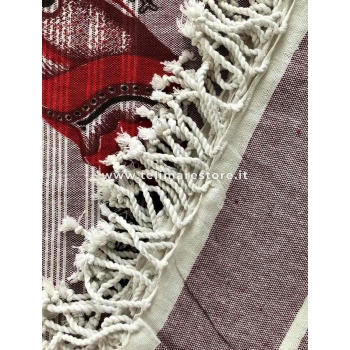 Copritutto Grande Rigato Stampato Kapuca Bordeaux