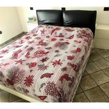 Copritutto Grande Rigato Stampato Kapuca Bordeaux