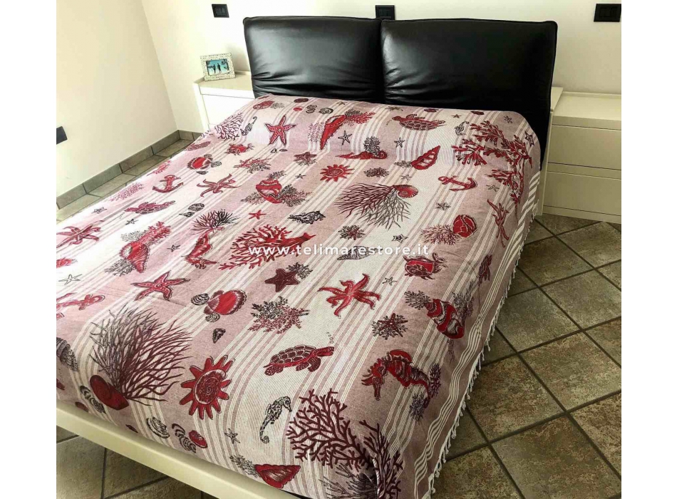 Copritutto Grande Rigato Stampato Kapuca Bordeaux