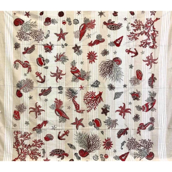 Copritutto Grande Rigato Stampato Kapuca Sabbia