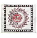 Copritutto Grande Sole Luna Bianco Copridivano, Copriletto Etnico 210x240cm 100% Cotone Stampato