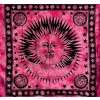 Copritutto Grande Sole Luna Fucsia Copridivano, Copriletto Etnico 210x240cm 100% Cotone Telo Mare