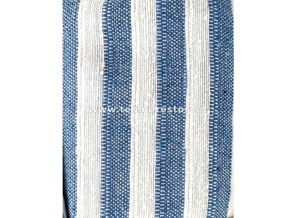 Copritutto Medio Lounge Rigato Blu-Bianco 170x250 cm Copriletto Singolo, Copri divano