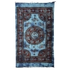 Copritutto Medio Tartaruga Blu Batik 100% Cotone Copri Poltrona 140x220cm Telo Mare con Frange