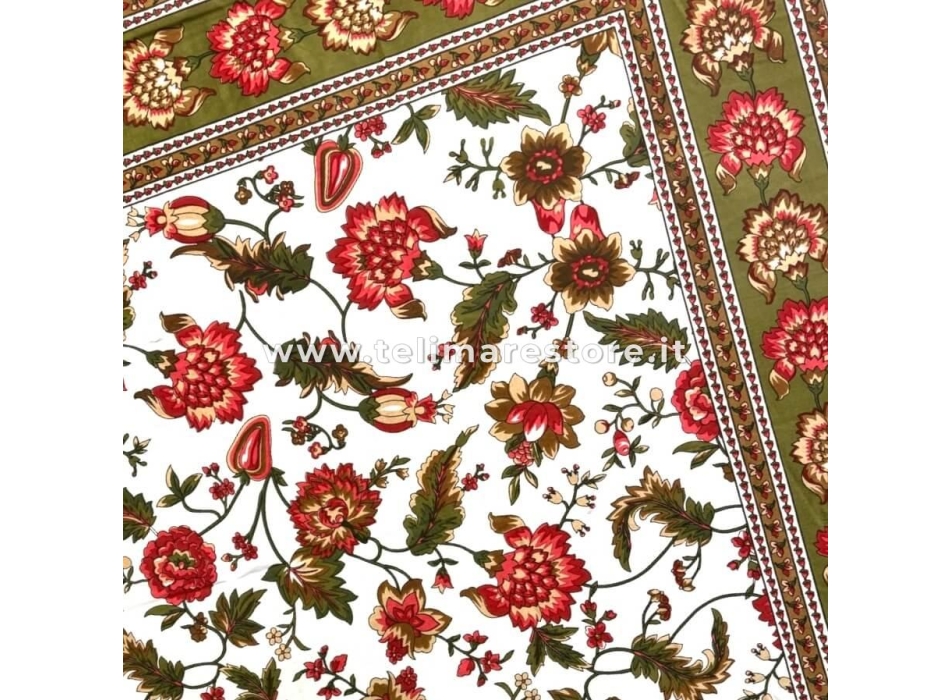 Copritutto Mezzaro Grande Dis.3 Copri Divano 100% Cotone Copriletto Senza Frange 250x260cm
