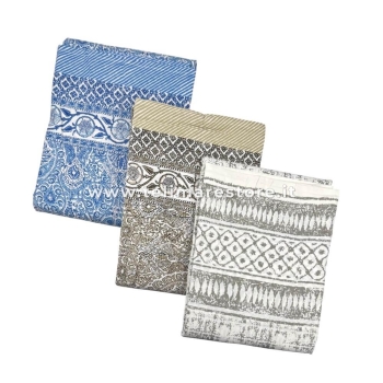 Copritutto Mezzaro Grande Floreal Azzurro Copri Divano 100% Cotone Copriletto Senza Frange 250x260cm