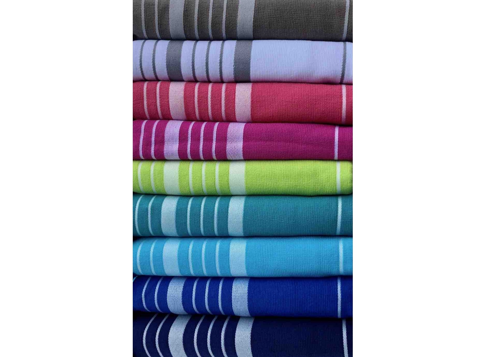 Fouta Cotone Spugna Salinas Blu