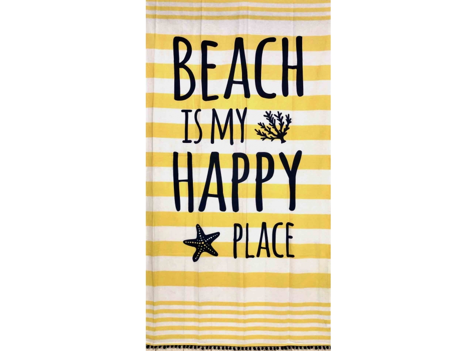Fouta Happy Place Giallo 