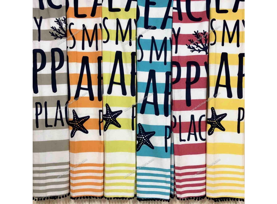 Fouta Happy Place Tortora 