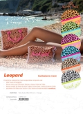 Fouta New Leopard Maculato Arancione 100% Cotone Telo Mare con Frange Asciugamano Pareo da Spiaggia