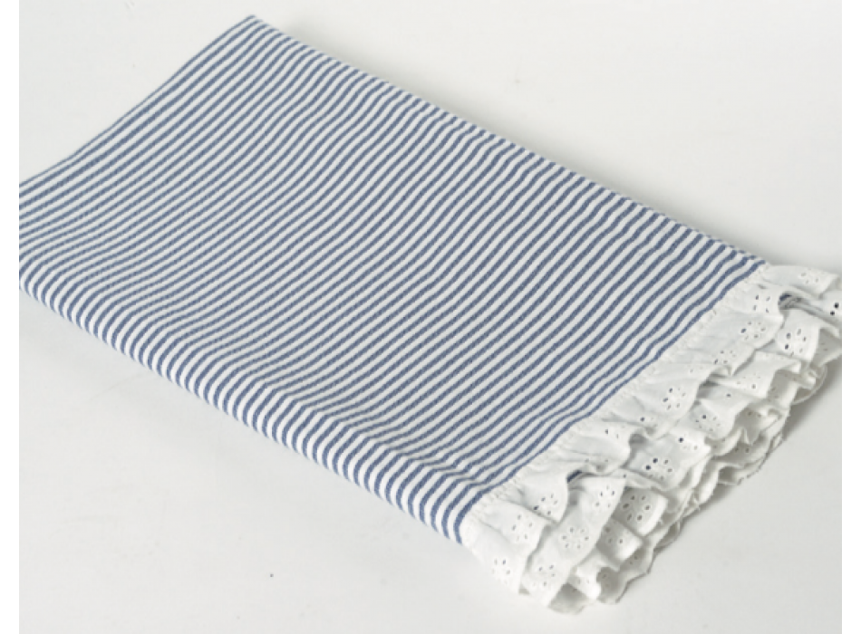 Fouta Rigato Blu Sangallo