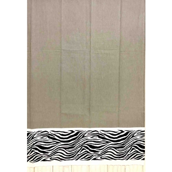 Fouta Safari Grigio con Stampa Zebrata 