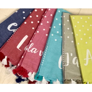Fouta Singolo Enjoi Fucsia con Nappe
