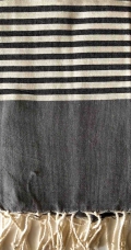 Fouta Singolo Righe Grigio