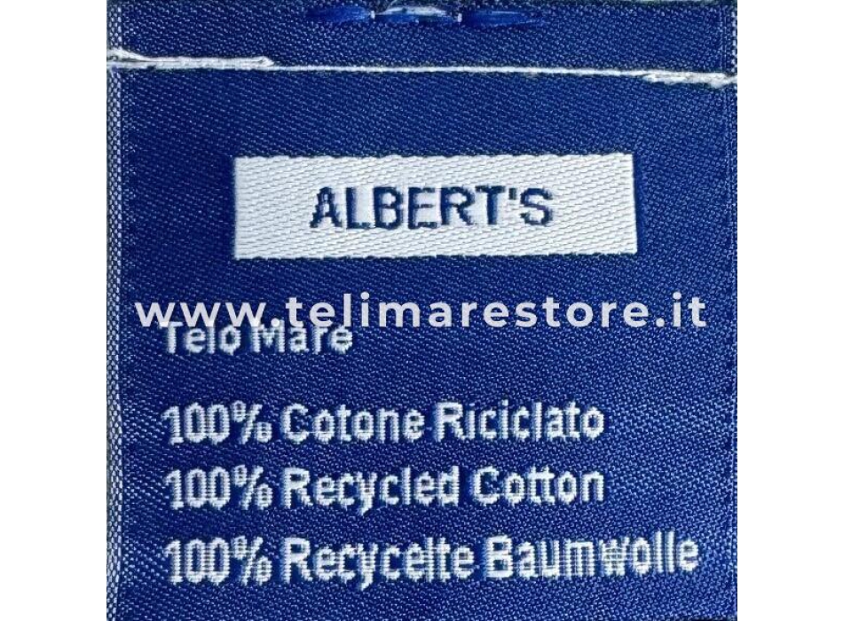 Fouta Singolo Tunisino T/Unita Grigio 100%Cotone Riciclato 100x200cm Con Frange Telo Pareo