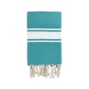 Fouta Singolo Tunisino T/Unita Verde Mare 100%Cotone Riciclato 100x200cm Con Frange Telo Pareo