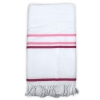 Fouta Spugna Nido D'ape Bianco Rosa Fucsia