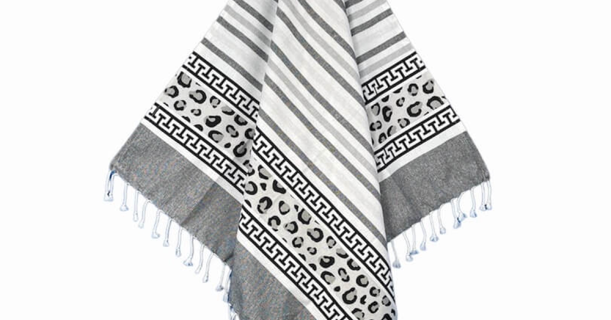 Telo Mare Pareo Fouta Blob Con Frange 90x170 Cm J737 - Foto 2