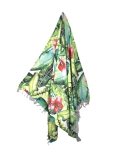 Fouta' Tropicana Ibiscus 100% Cotone Asciugamano 90x170cm con Frange Telo Mare Pareo da Spiaggia