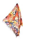 Fouta' Tropicana Tucani 100% Cotone Asciugamano 90x170cm con Frange Telo Mare Pareo da Spiaggia
