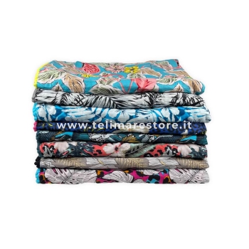 Kikoy Copacabana Animalier con Pon Pon 90x170cm Telo Mare Pareo Asciugamano Spiaggia 